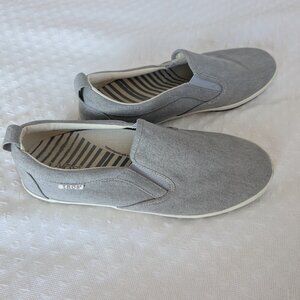 Taos Grey Canvas Slip-on Sneakers